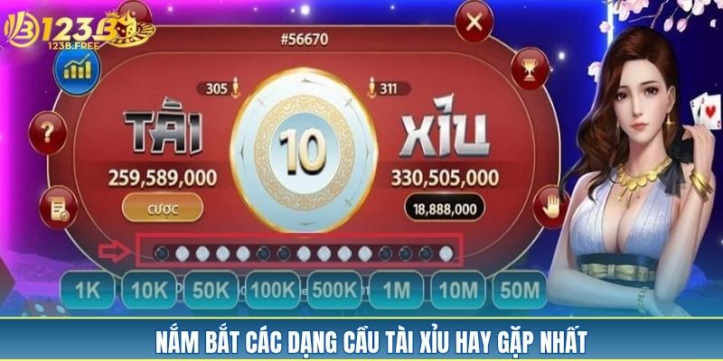 Nắm bắt các dạng cầu tài xỉu hay gặp nhất